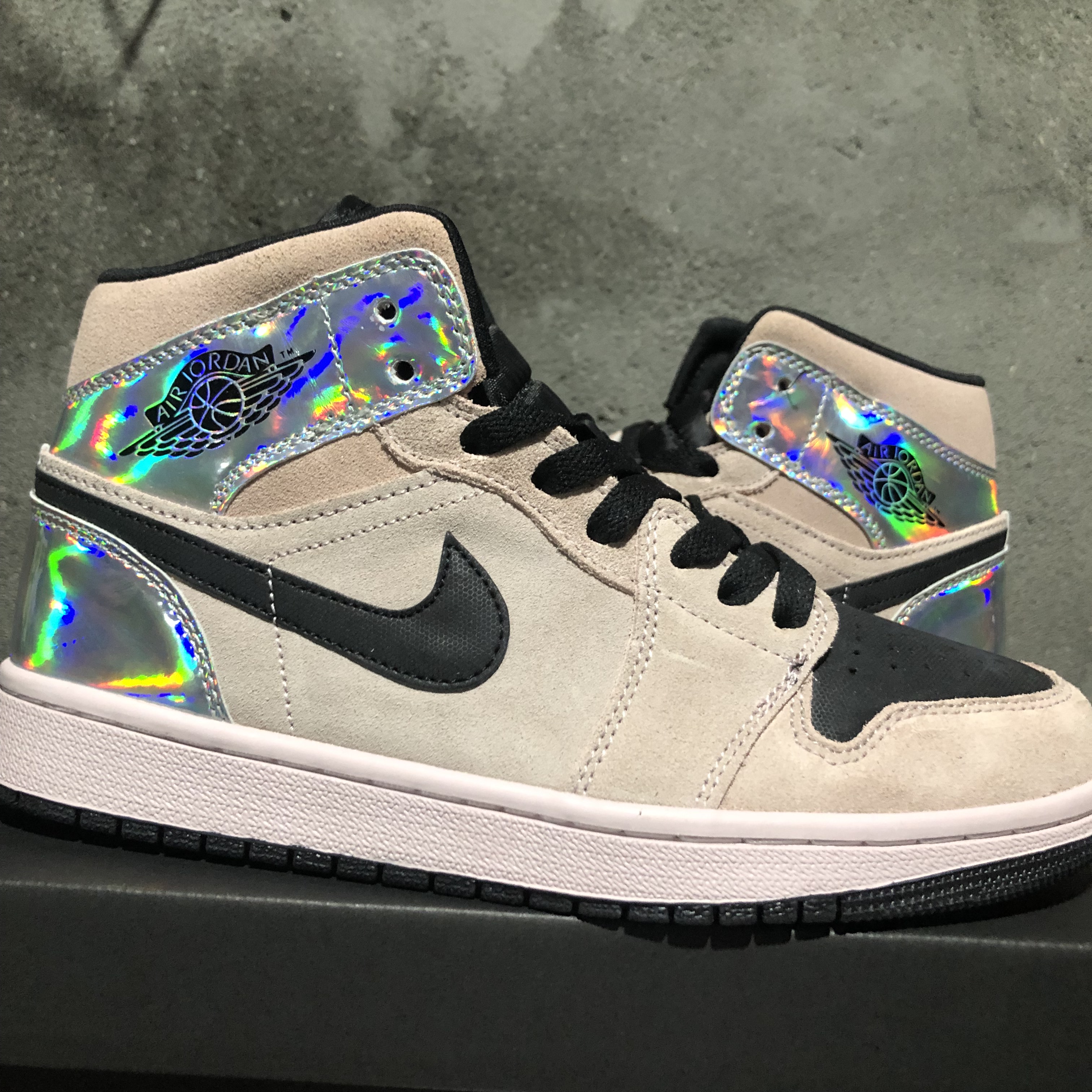 2020 Air Jordan 1 Dirty Pink Black Silver Shoes